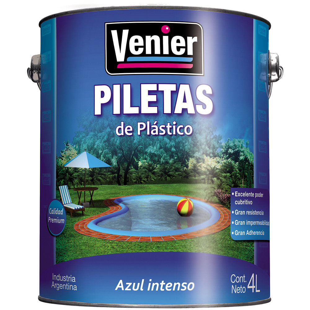 Pintura Para Piscinas De Plástico Azul 4Lts