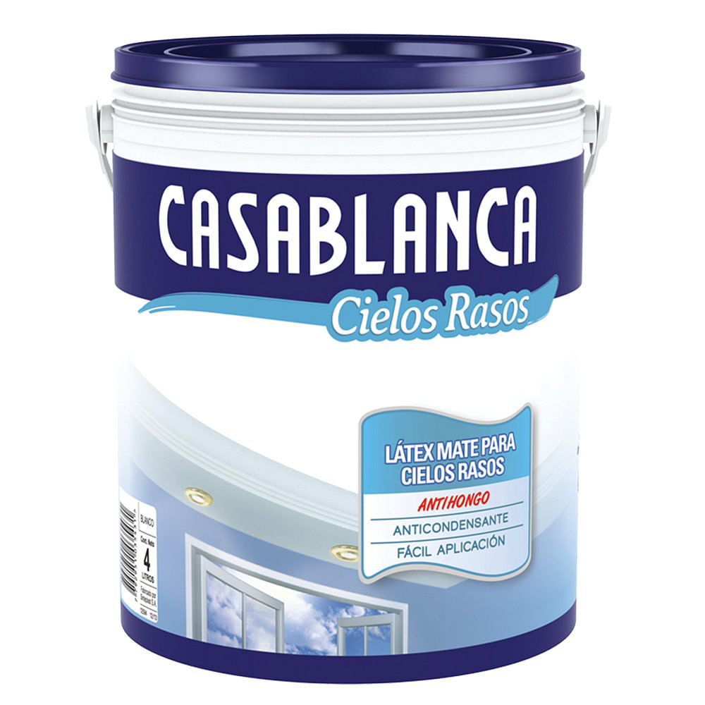 Pintura Cielorraso Blanco Mate 10 Lts Casablanca