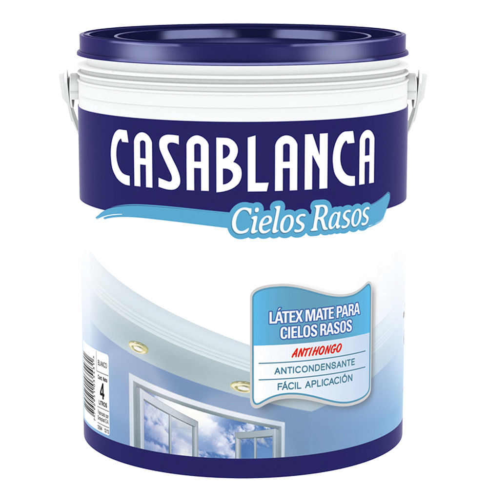 Pintura Cielorraso Blanco Mate 20 Lts Casablanca