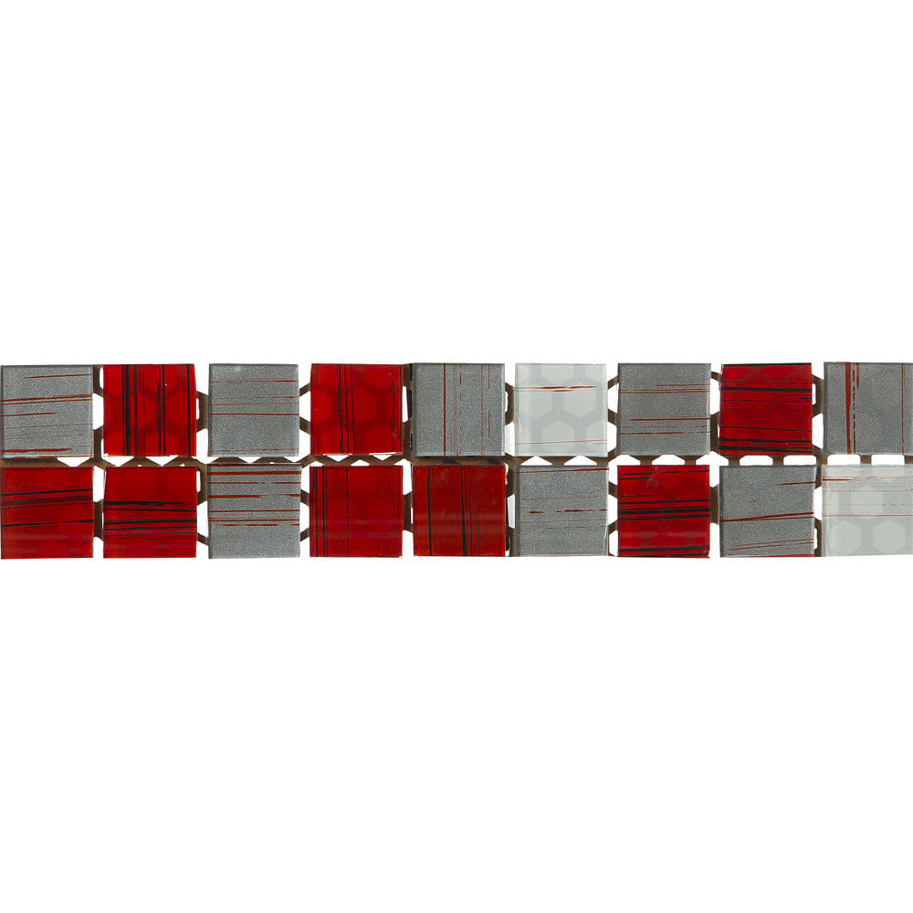 Guarda Cerámica Rojo 6.5X30 Cm Gruppo Pietrabella