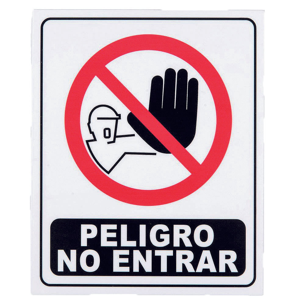 Cartel Señalización Peligro No Entrar 25x32 Cm MF Interiores