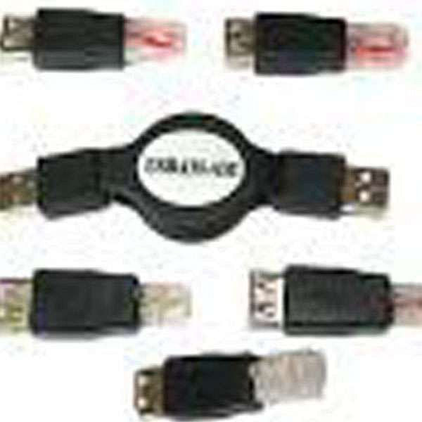 Unión USB RJ45 Retráctil Negro Zurich