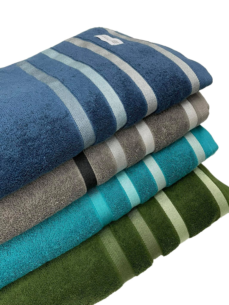 Toallón de Baño Azul/Verde/Gris 80x45 Cm Lumina Lantermo