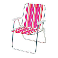 Silla Playera Aluminio Rosa Mor