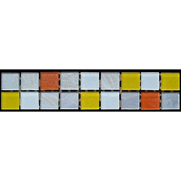 Malla Vidrio Naranja y Amarillo 6.5X30 Cm Gruppo Pietrabella