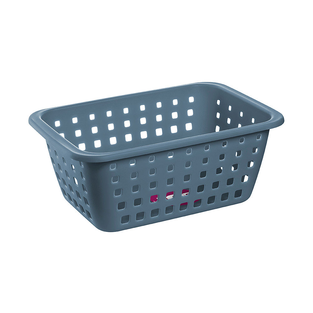 Canasto Organizador 31,5x22x13 Cm Plástico Gris Ordene