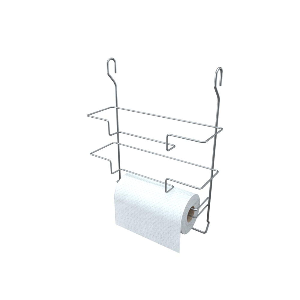 Porta Rollo Cocina 4 Niveles Metal Plateado Stolf