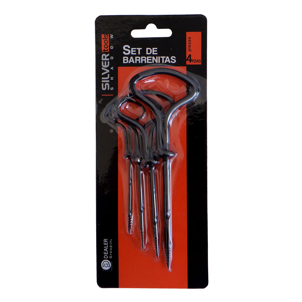 Set de Barrenitas Manual 4 Piezas Silver Shadow