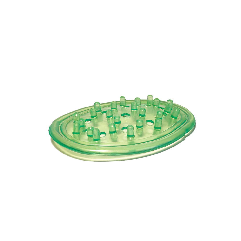 Jabonera Plástica con Pinches Verde Detalles