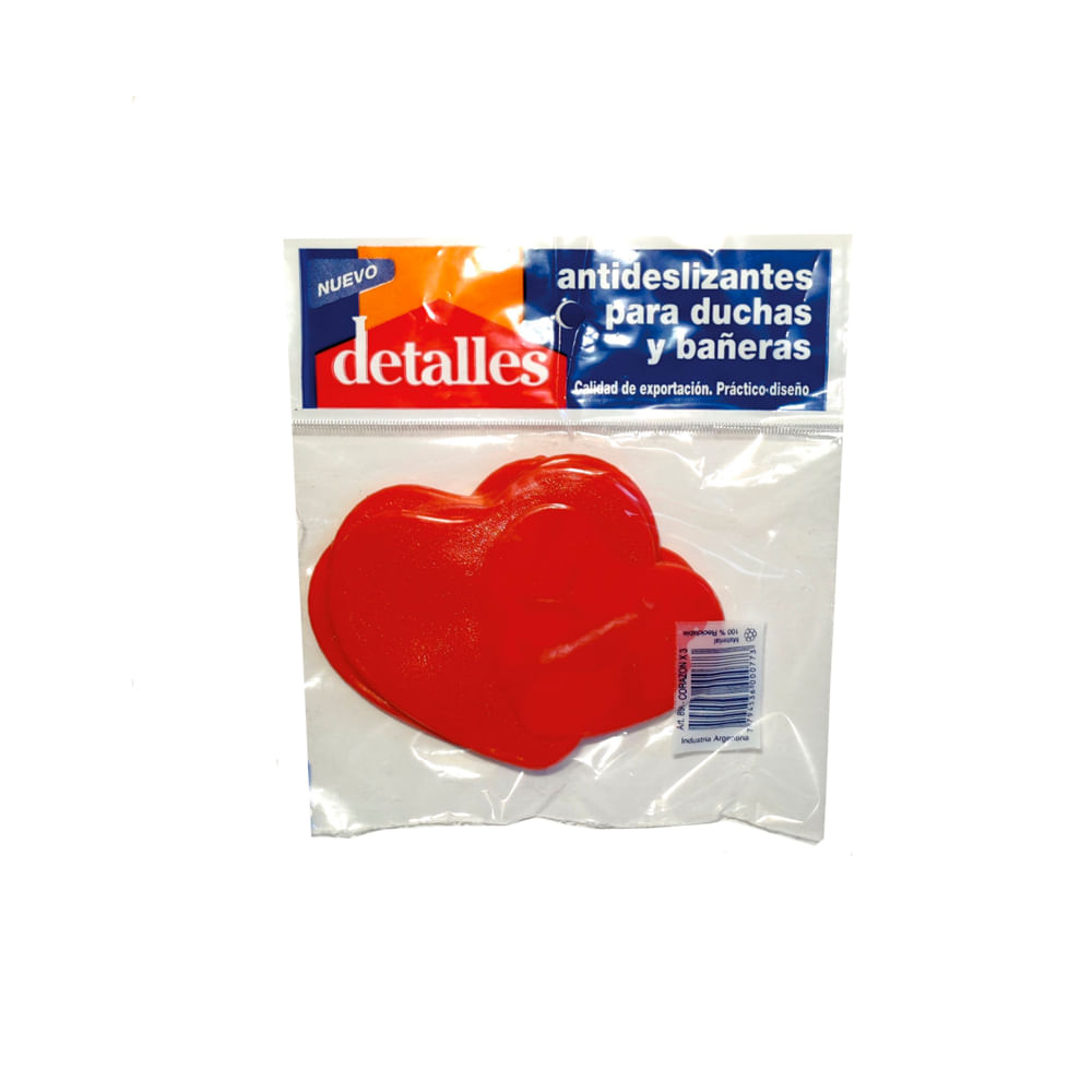 Set de Antideslizantes para Ducha Rojo 3 Un Detalles