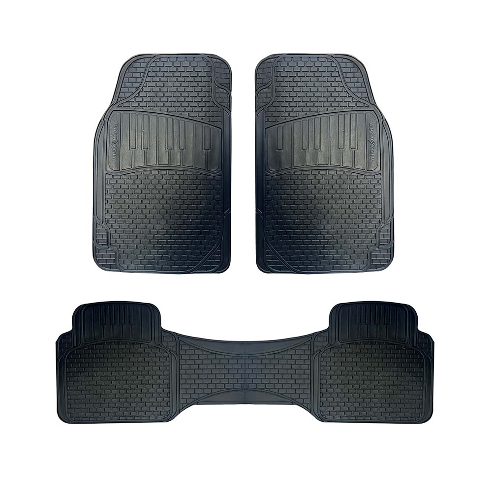 Juego de Alfombras PVC Negro 3 Pzas Goodyear