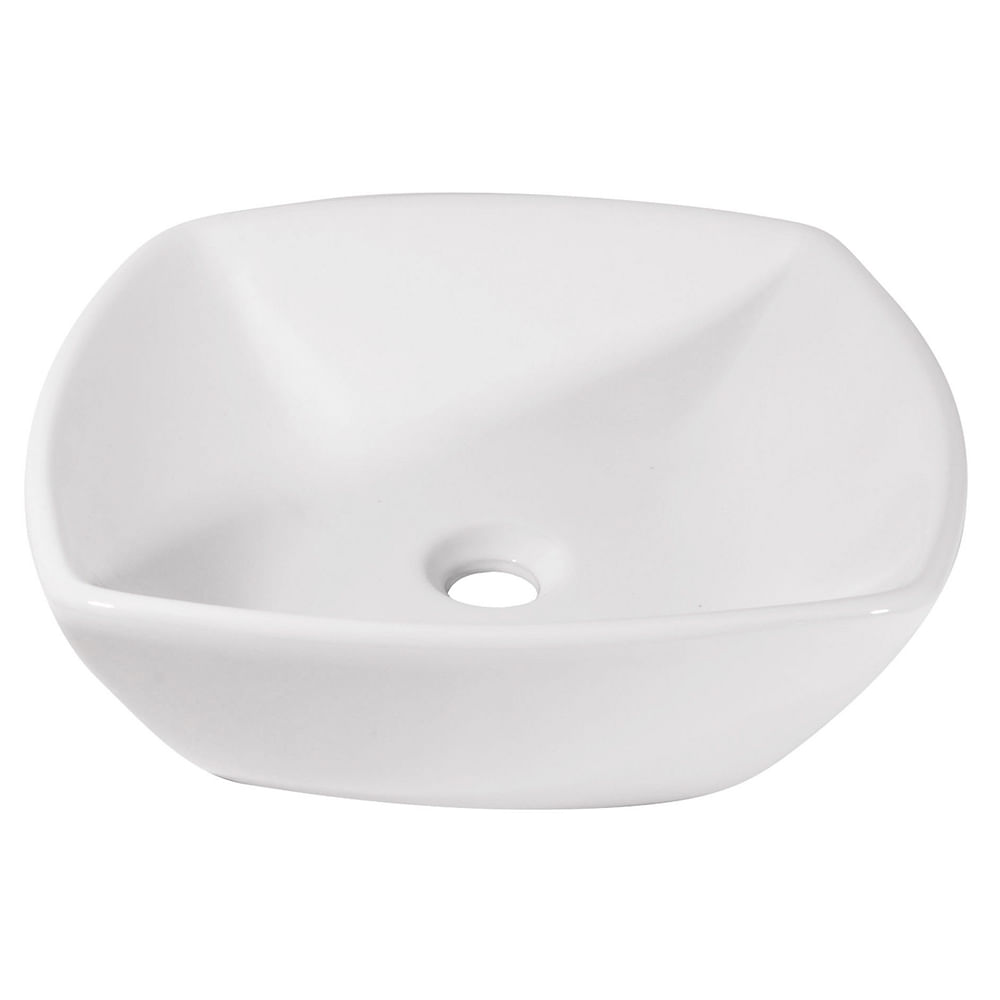 Bacha de Sobreponer Cuadrada Blanco 42x42x13.5 Cm Vessanti