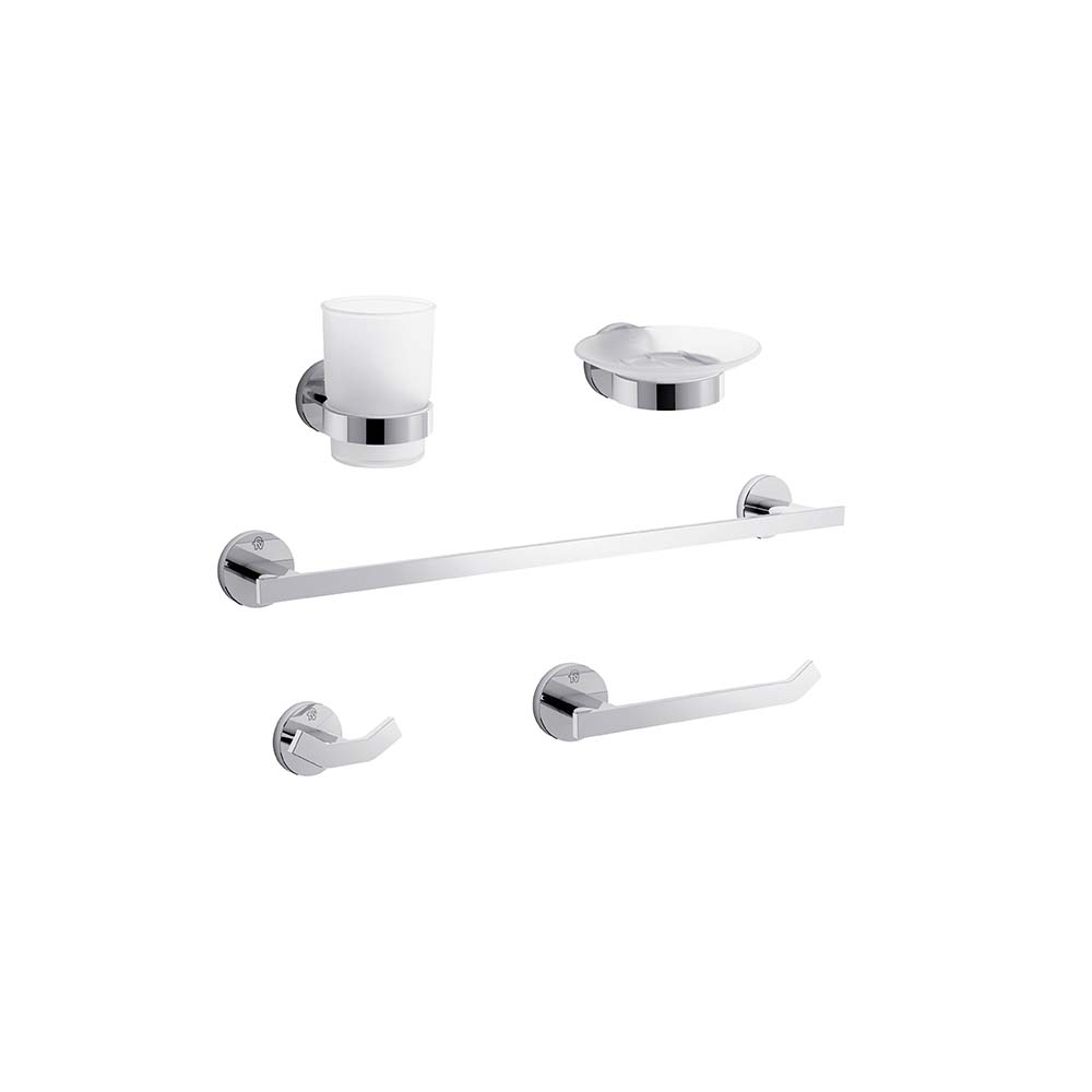 Set de Accesorios Baño Gris 5 Piezas Triades FV