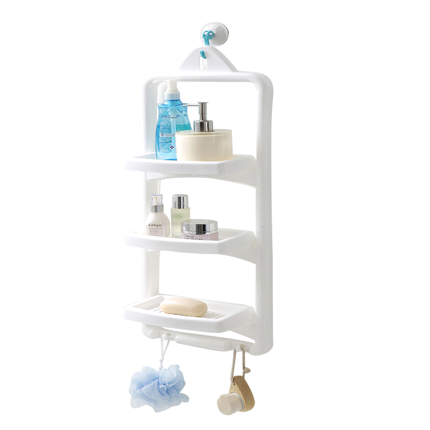 Organizador Ducha 25.5x24x69 Cm Polipropileno Blanco Cotidiana