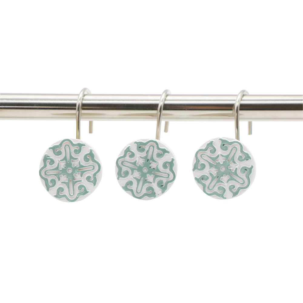 set 12 gancho cortina boho