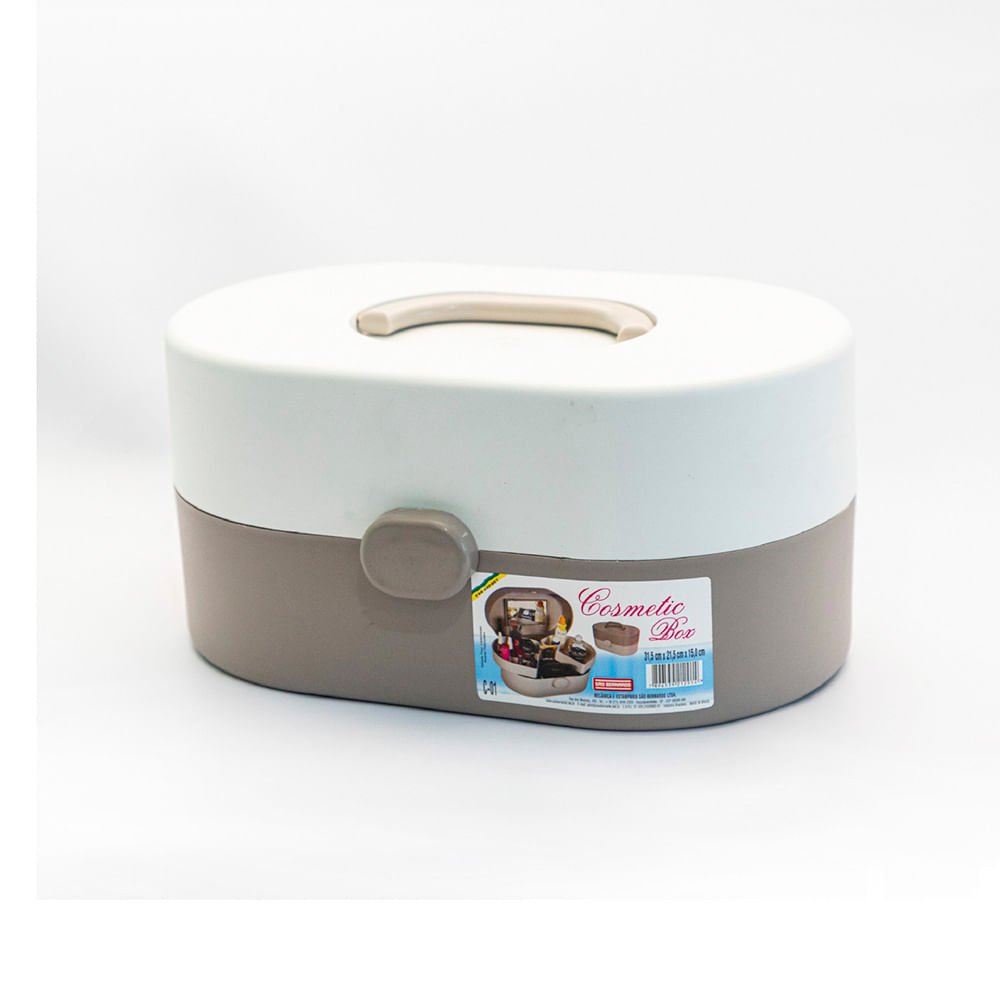 Organizador Cosméticos 31,5X21,5X15 Cm Polipropileno Gris Sao Bernardo