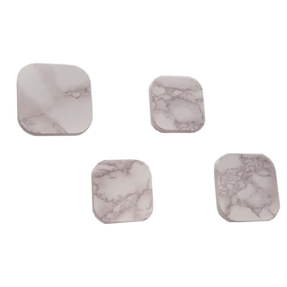 Percheros de Pared Cuadrados 20x7x20 Cm Marmol Blanco 4 Un Dansk