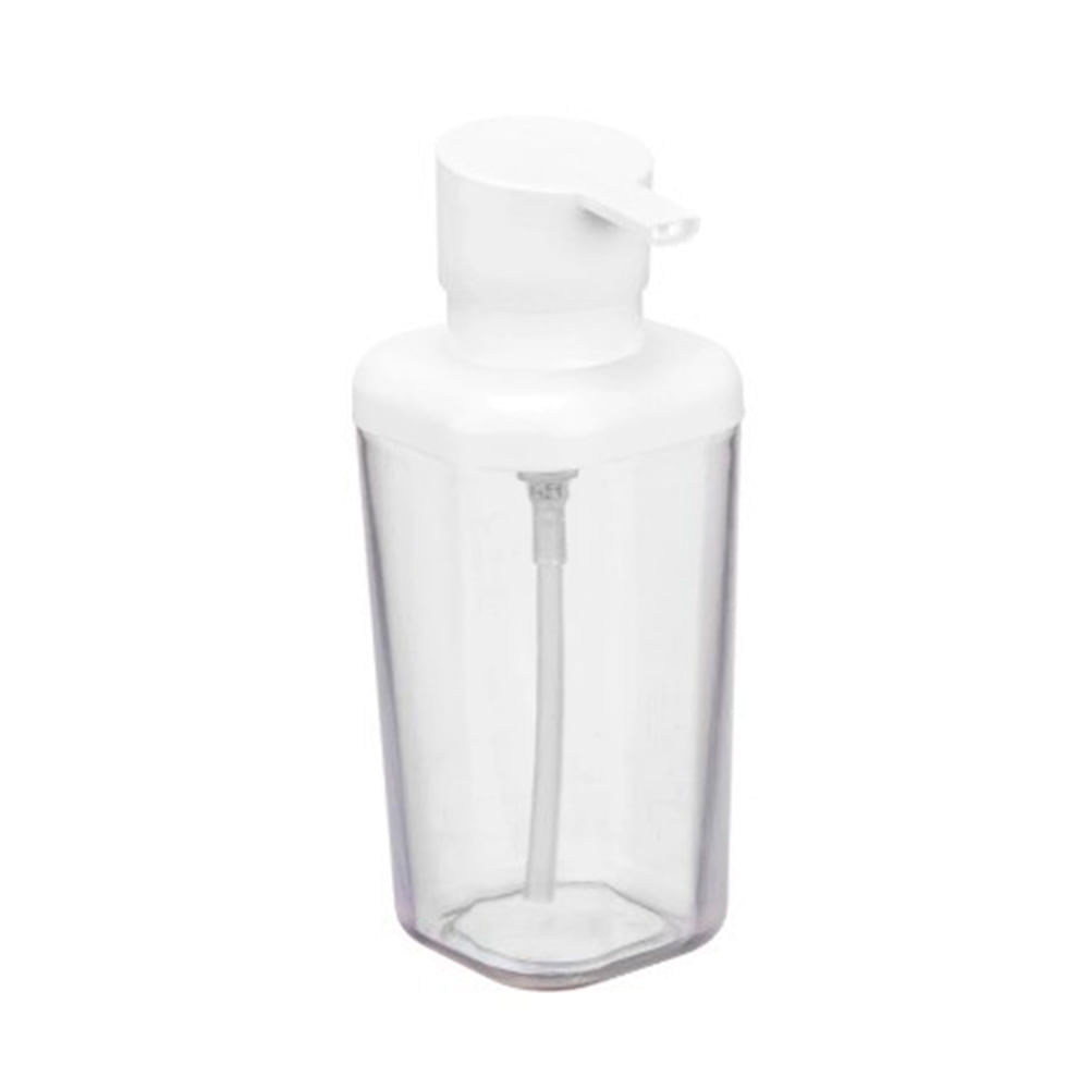 Dispenser Para Detergente 19.1x8.9x8 Cm Plástico Transparente Y Blanco Arthi