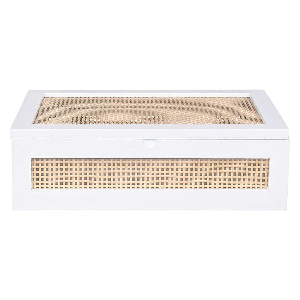 caja rigida rattan madera blanca s
