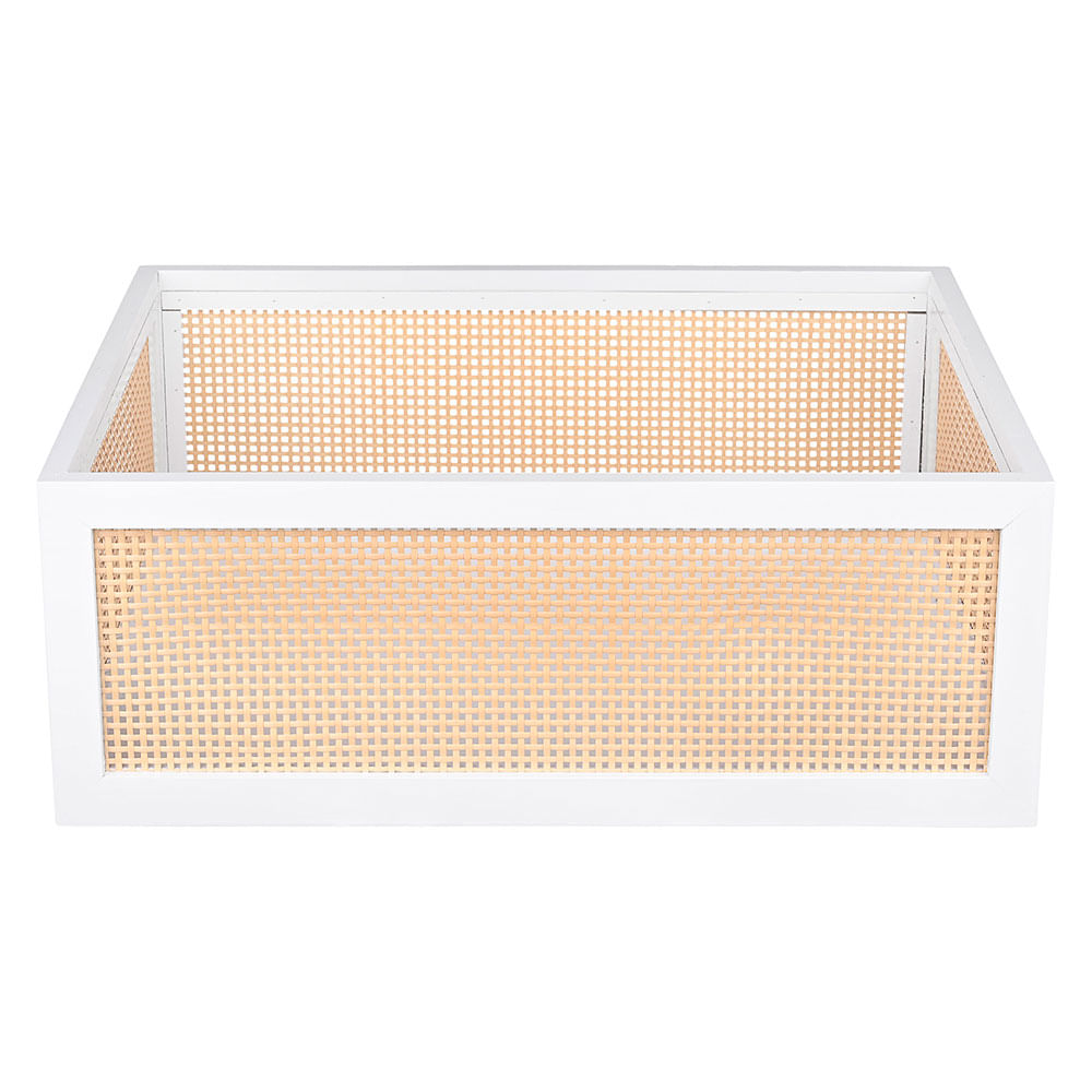 canasto rigido rattan alto mad blanca m