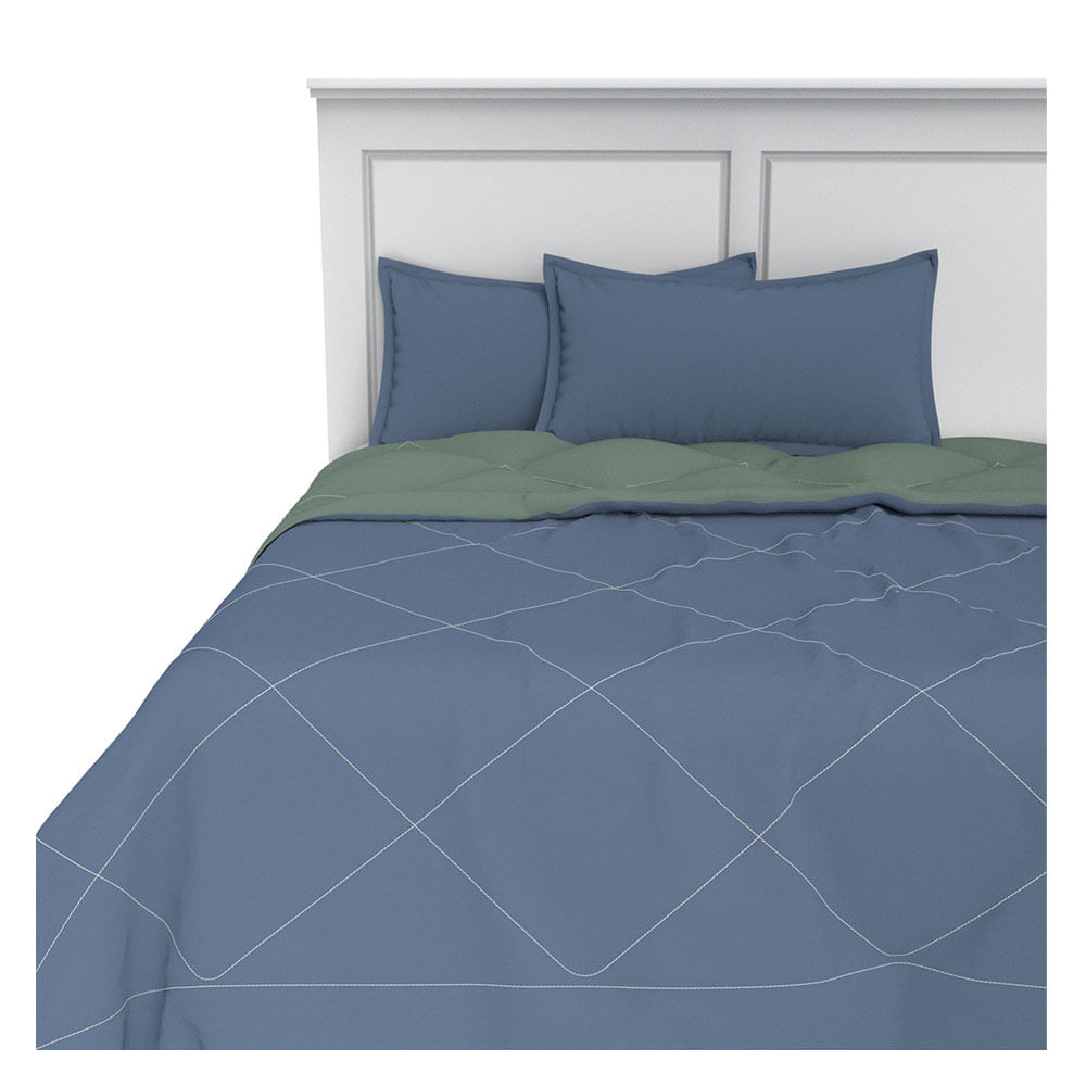 Plumón Sintetico Bicolor Mf 75-180 Kp Azul Aqua