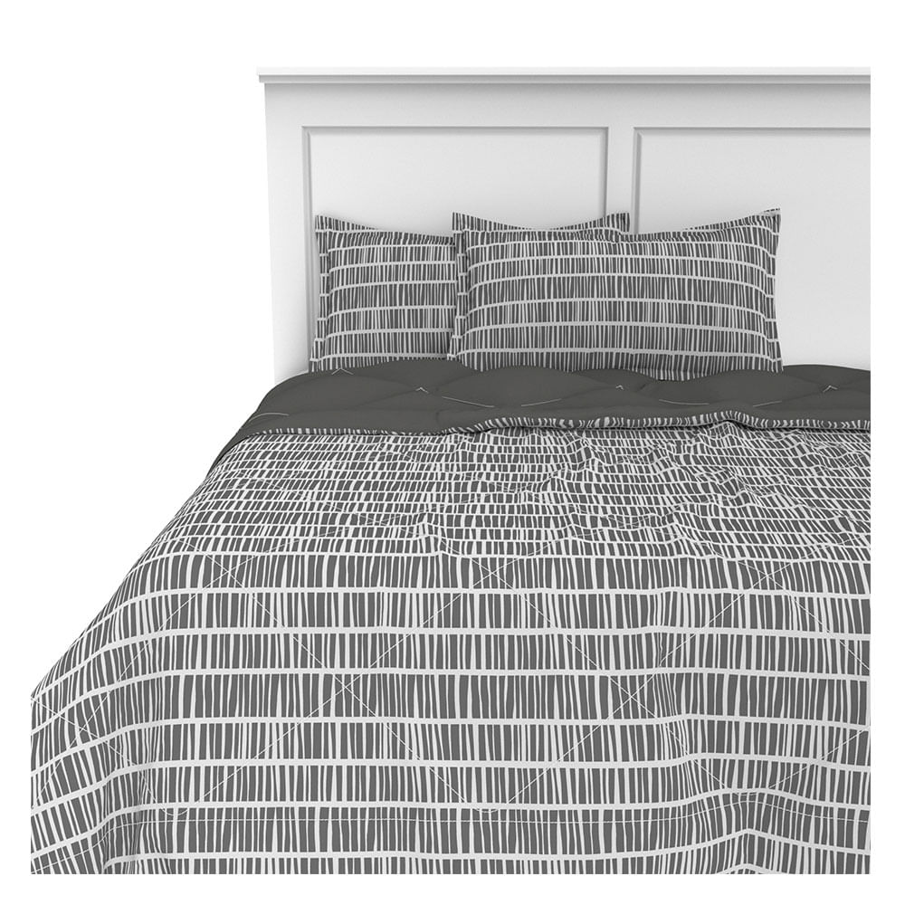 Plumón Sintetico Estampado Kp Mf 75-180 Trazos Vertical